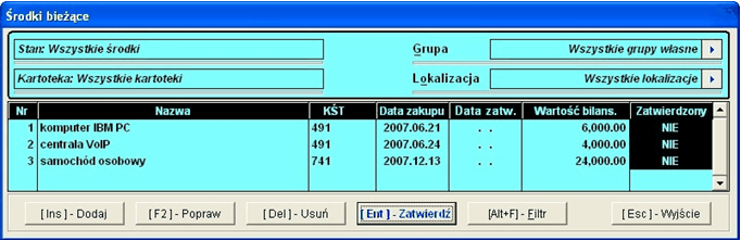 28 Wprowadzanie danych W dziale Parametry podatkowe dostępna jest dodatkowa opcja Odpis 30% w miesiącu przyjęcia.