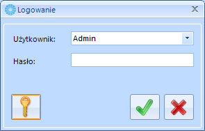 5. Opcje logowanie, licencja 5.1. Logowanie Po poprawnym skonfigurowaniu połączenia należy się zalogować do programu Produkcja by CTI.