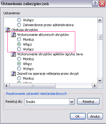 4. W menu Narzędzia / Opcje internetowe / Prywatność / Zaawansowane / zaznacz opcję: Zastąp automatyczną obsługę plików cookie oraz opcję Zawsze zezwalaj na