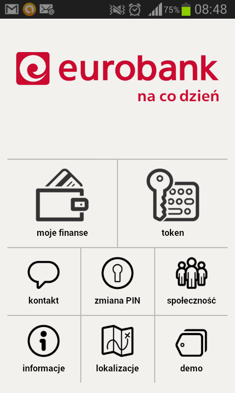 APLIKACJA EUROBANK MOBILE Aplikacja eurobank mobile daje Ci dostęp do Twoich produktów posiadanych w eurobanku.