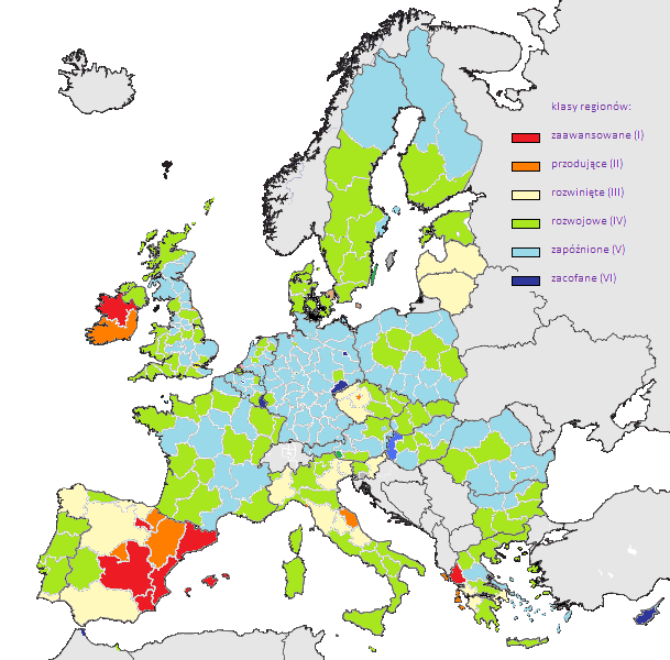 Stopa migracji na 1000 osób do obszarów wiejskich w regionach UE 2007-2010