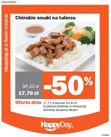 Dodatkowa promocja Promocja oferty dnia w dzienniku