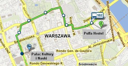 kawiarnia/cukiernia w budynku Odległośd od Dworca Centralnego: ok. 3 km Odległośd od Pałacu Kultury i Nauki: ok.