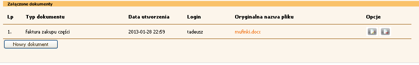 2.19 W polu Plik należy wyszukać dokument w wersji elektronicznej i zatwierdzić jego wybór. Maksymalny rozmiar pliku nie może przekroczyć 1MB.