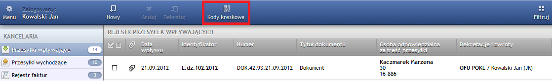 Aby dołączyć fakturę należy wybrać opcję Dołącz, przyciśnięcie przycisku Anuluj spowoduje zamknięcie okna, a faktura nie zostanie przypisana do sprawy.