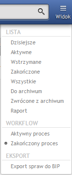 Czas realizacji zadania W przypadku warunków wyświetlana jest jedynie nazwa warunku. Proces jest uruchamiany w momencie rejestrowania dokumentu, czyli użycia przycisku Nowy. 15.2.