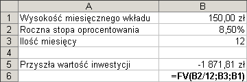 Jeżeli chcesz możesz dodać na końcu kolumn C i D komórki zawierające sumę wszystkich odsetek oraz sumę podstawowych rat kredytu (która powinna być równa wartości wprowadzonej w komórce B1).