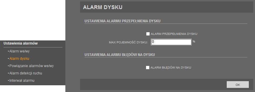 NVIP-2DN5000V/IR-1P, NVIP-3DN5000V/IR-1P, NVIP-2DN5020V/IR-1P Instrukcja obsługi wer.1.0. INTERFEJS WWW - PRACA Z KAMERĄ UWAGA: Należy pamiętać o zaznaczeniu opcji WŁĄCZ ALARM WE/WY oraz ustawieniu HARMONOGRAMU w zakładce Powiązanie alarmów we/wy.