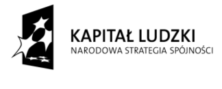 Projekt realizowany jest w ramach Priorytetu VIII Programu Operacyjnego Kapitał Ludzki, Poddziałanie 8.1.2 Wsparcie procesów adaptacyjnych i modernizacyjnych w regionie. 3.