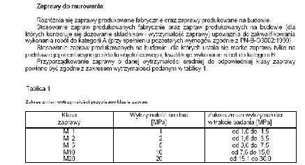 33 K1 250x120x65 mm. Masa K1 2.3-2.9 kg. Wymiary typ K2, 250x120x140mm. Masa K2, 4,9-6.3 kg. Nasiąkliwość nie powinna być większa niż 20%. Wytrzymałość na ściskanie 10 MPa. Gęstość pozorna 1.4 kg/dm3.