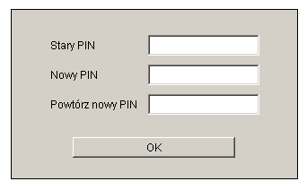 5. HASŁA Wybranie tej opcji umożliwia użytkownikowi: zmianę hasła dostępowego do serwisu, zmianę Numeru PIN karty mikroprocesorowej, ustawienie nowego Numeru PIN karty.