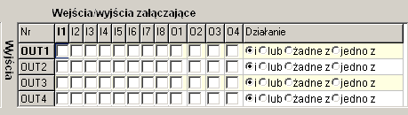 Moduł pozwala na sterowanie danym wyjściem poprzez zaznaczone wejścia /wyjścia i jedną z czterech funkcji logiczne: funkcja logiczna 'i' (AND, Y = AB gdzie Y=wyjście, A, B=wejście/wyjście) jest to