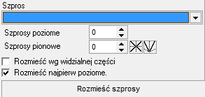 Licowanie i multiselekcja Aby zlicować lub rozłożyć proporcjonalnie elementy należy kliknąć na dane elementy, przytrzymując Ctrl i wybrać odpowiednią opcję z panelu po lewej stronie.