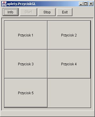 Rozkład siatkowy (GridLayout) Przykład