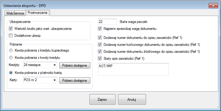 Firma nazwa firmy Nazwisko nazwisko osoby kontaktowej Miasto miasto nadania paczek Ulica ulica nadawcy Kod pocztowy kod pocztowy nadawcy Telefon - telefon kontaktowy do nadawcy E-mail adres poczty