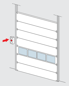 4. Otwieranie / zamykanie 5. / zamykanie Przy otwieraniu/ zamykaniu bramy należy zawsze upewnić się, czy nikt lub nic nie znajduje się w świetle bramy lub w pobliżu prowadnic.