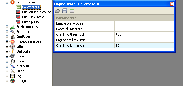 KONFIGURACJA PARAMETRÓW ENGINE START Ustawienia w grupie parametrów Engine Start wykorzystywane są w fazie rozruchu silnika.