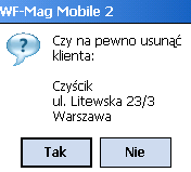 4.4.6. Usuwanie klienta Po kliknięciu na przycisk Usuń otrzymamy komunikat: Rysunek 107. Potwierdzenie usunięcia klienta!