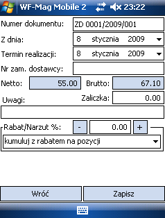 Rysunek 142. Podsumowanie zamówienia do dostawcy 2.