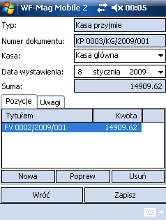 4.6.6. Dokumenty finansowe >> Rozrachunki Aby rozliczyć zobowiązania / należności Klienta powiązane z konkretnymi dokumentami wybieramy zadanie rozrachunki i wciskamy przycisk wykonaj.