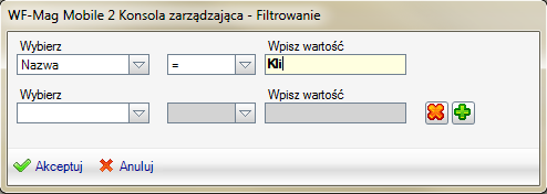 Istnieje również możliwość filtrowania listy po wielu kolumnach jednocześnie. Do okna filtrowania można dostać się przez menu kontekstowe [Filtr -> Filtruj] lub poprzez szybkie menu listy. Rysunek 25.