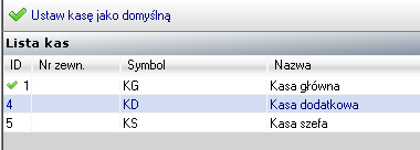 Rysunek 68. Lista kas 3.7.