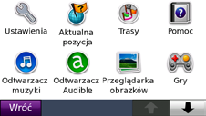 Narzędzia Narzędzia Menu Narzędzia udostępnia wiele funkcji pomocnych w czasie podróży. Na ekranie Menu głównego, dotknij Narzędzia aby uzyskać dostęp do menu Narzędzia.