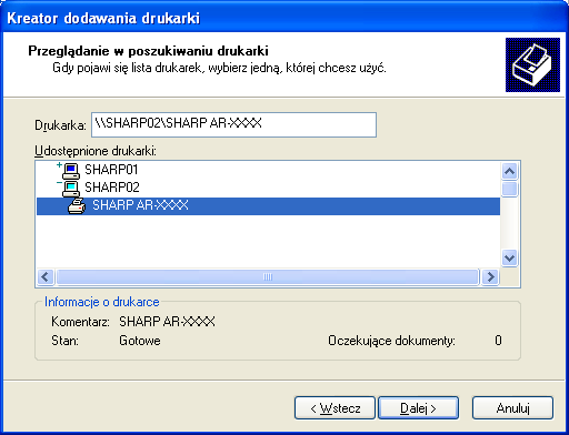 W systemie Windows 95/98/Me/2000 kliknij przycisk [Start] i wybierz [Ustawienia]. Kliknij [Drukarki i inny sprzęt], a następnie kliknij [Drukarki i faksy]. W Windows 95/98/Me/2000 kliknij [Drukarki].