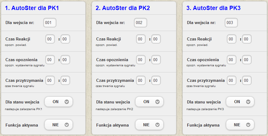 Zmiana nazwy czujnika np. czujnik zalania Opcja zmiany nazwy Zwarte/Rozwarte na np. Włączony/Wyłączony Konfiguracja urządzenia 1.03 / 1.