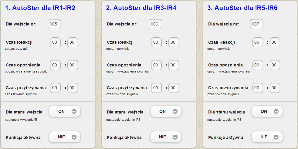 Czas reakcji układ będzie reagował dopiero po upływie ustalonego czasu np. ustawienie 10 sekund powoduje załączenie przekaźnika po upływie 10 sekund. Przykład 1.