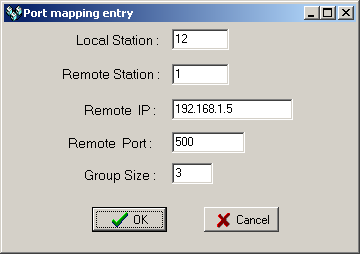 po ustawieniu trybu pracy na klienta pojawia się jeszcze jedna zakładka Port Mapping w zakładce tej definiujemy mapowanie numerów stacji: - z adresów lokalnych na adresy zdalne - z adresów zdalnych