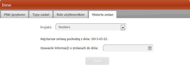 Żeby w takiej sytuacji usunąć rolę użytkownika należy wybrać inną rolę, która zastąpi tę usuwaną.