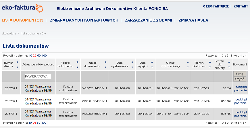 W celu weryfikacji Paostwa danych należy wprowadzid ponownie jeden z numerów rachunków bankowych wykorzystywanych w procesie wydawania zgody na eko-fakturę, a następnie ustawid hasło składające się