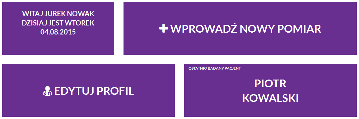 Panel logowania / Strona dla lekarza 5 Po pomyślnym zweryfikowaniu użytkownika, można nadać nowe hasło do konta poprzez wypełnienie formularza. 2.