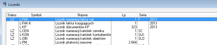 3. Zmiana roku finansowego i numeracji w licznikach Należy uruchomić