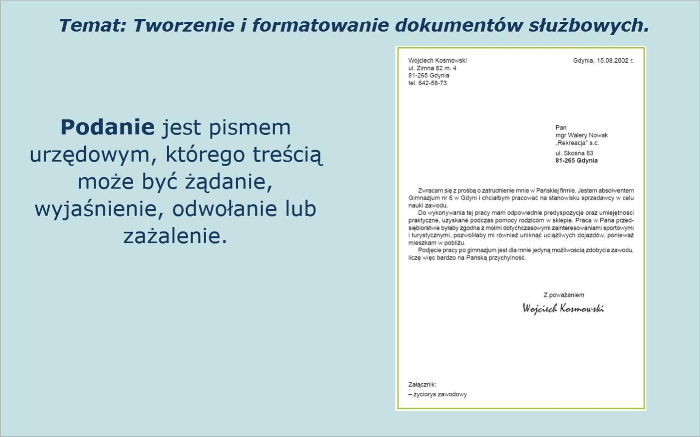 2. Przypmnienie najważniejszych wiadmści dkumentach