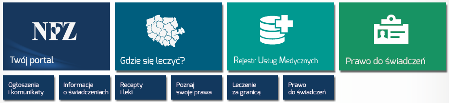 11. OBSZARY PRACY Zalogowany użytkownik systemu uzyska dostęp do obszarów pracy spersonalizowanych specjalnie dla niego. Twój portal Gdzie się leczyć?