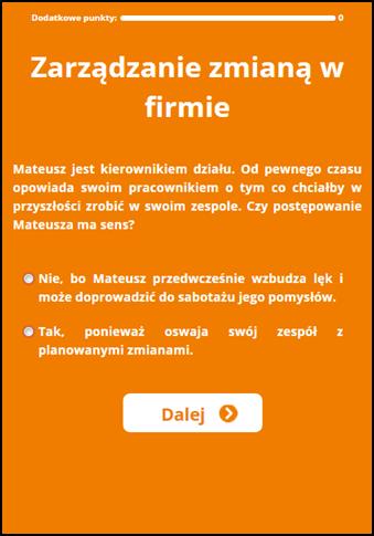 Od strony organizacyjnej wytyczne dla autorów materiałów m-learningowych prezentują się następująco: 1. Ekran typu A.