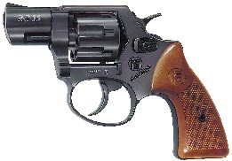 Pistolety i rewolwery alarmowe RÖHM Pistolet alarmowo-sygnałowy RG 300 Kaliber: 6 mm Amunicja: hukowa Bezpiecznik: 3 pozycje strzelanie, ładowanie, rozładowanie Pojemność manka suwakowego: 10 naboi