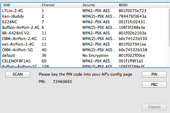 VII-3-4.. Zakładka WPS Zakładka WPS zawiera informacje o Wireless Protected Setup (WPS), w tym listę dostępnych punktów dostępu WPS z i ich BSSID, numerami kanałów oraz informacjami o szyfrowaniu.