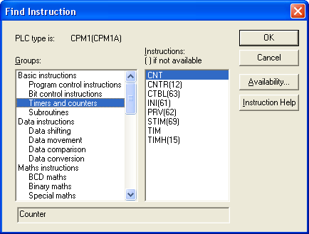 Rys. 1 Wstawianie nowej instrukcji Gdy wstawimy już blok do projektu klikamy na Detail>> a następnie Find instruction (rys.2). Rys.