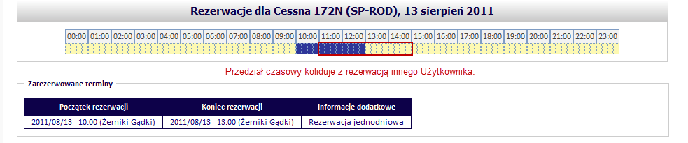 Procedura wygląda tak samo, jak w przypadku dokonywania rezerwacji jedno lub wielodniowej.