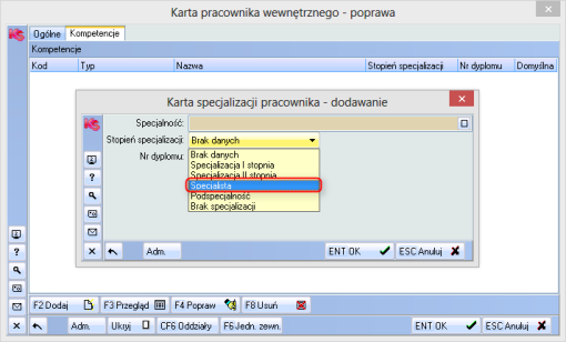 6. Zapamiętywanie ustawień wyświetlania Księgi Oddziałowej i Księgi Głównej Ustawiono zapamiętywanie ustawień (ukrycie kolumn oraz zwijanie paneli) Księgi Oddziałowej i