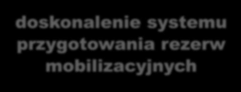 Priorytety rozwoju sił zbrojnych Priorytety operacyjne: 1)obrona państwa i przeciwstawianie się agresji zbrojnej; 2)wspieranie podsystemów ochronnych w zakresie bezpieczeństwa wewnętrznego i pomocy