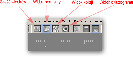 5.5. Przełączanie między widokami Aby przełączyć tryb prezentowania modelu należy