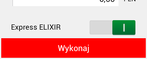 Wejdź w przelewy złożone Na rachunki lub Na komórkę Wciśnij przycisk opcji