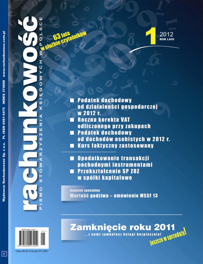 Dear Sir or Madam, The Rachunkowość publications have nationwide coverage. We enjoy a reputation for providing meaningful and credible magazines.