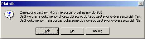 WeryfikacjK zaleno$ci moesz wykonaj równie korzystajnc z ikony na pasku narzkdzi w widokach: Wszystkie dokumenty, Dokumenty wys,ane, Dokumenty wprowadzone, Informacje ZUS IWA oraz na widokach