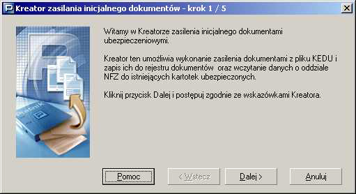 Aby wykonaj zasilanie inicjalne: 1. Z menu NarzCdzia wybierz polecenie Zasilanie inicjalne. 2.