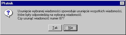 Jeeli podczas tej sesji pracy z programem uytkownik nie pracowa jeszcze z przekazem elektronicznym, to po przej$ciu do widoku Wiadomo ci wykonana zostanie weryfikacja wstkpna zarejestrowanych w